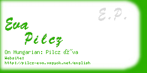 eva pilcz business card